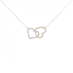 PT/K18PG Dây chuyền hình trái tim kim cương 0.13CT - Hàng hiệu chính hãng