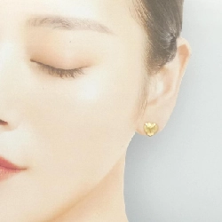 K18YG Bông tai hình trái tim - Hàng hiệu Chính hãng 873076