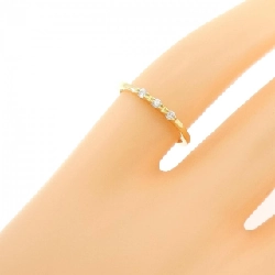 Nhẫn hồng ngọc ba viên K18YG - Hàng hiệu Authentic 850788