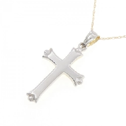 Dây chuyền đeo cổ hình chữ thập 14KYG/14KWG - Hàng hiệu Authentic 857214