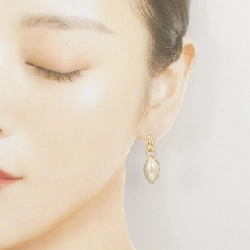 K18YG Mabe Pearl Earrings - Hàng hiệu Authentic 867350