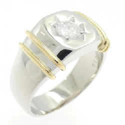Nhẫn kim cương K18YG/PT900 0.36CT