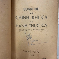 LUẬN ĐỀ VỀ CHÍNH KHÍ CA VÀ HẠNH THỤC CA  - SAO MAI 519614
