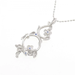 K18WG Hoa Sapphire Dây Chuyền 0.07CT - Hàng hiệu Chính hãng 859691