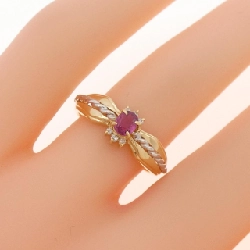 Nhẫn ruby K18YG/PT850 0.24CT 668925