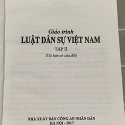 GIÁO TRÌNH LUẬT DÂN SỰ VIỆT NAM  TẬP 2 545925
