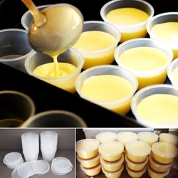 Bộ 50 khuôn bánh Flan hình tròn – Loại có nắp – Mã số 1369