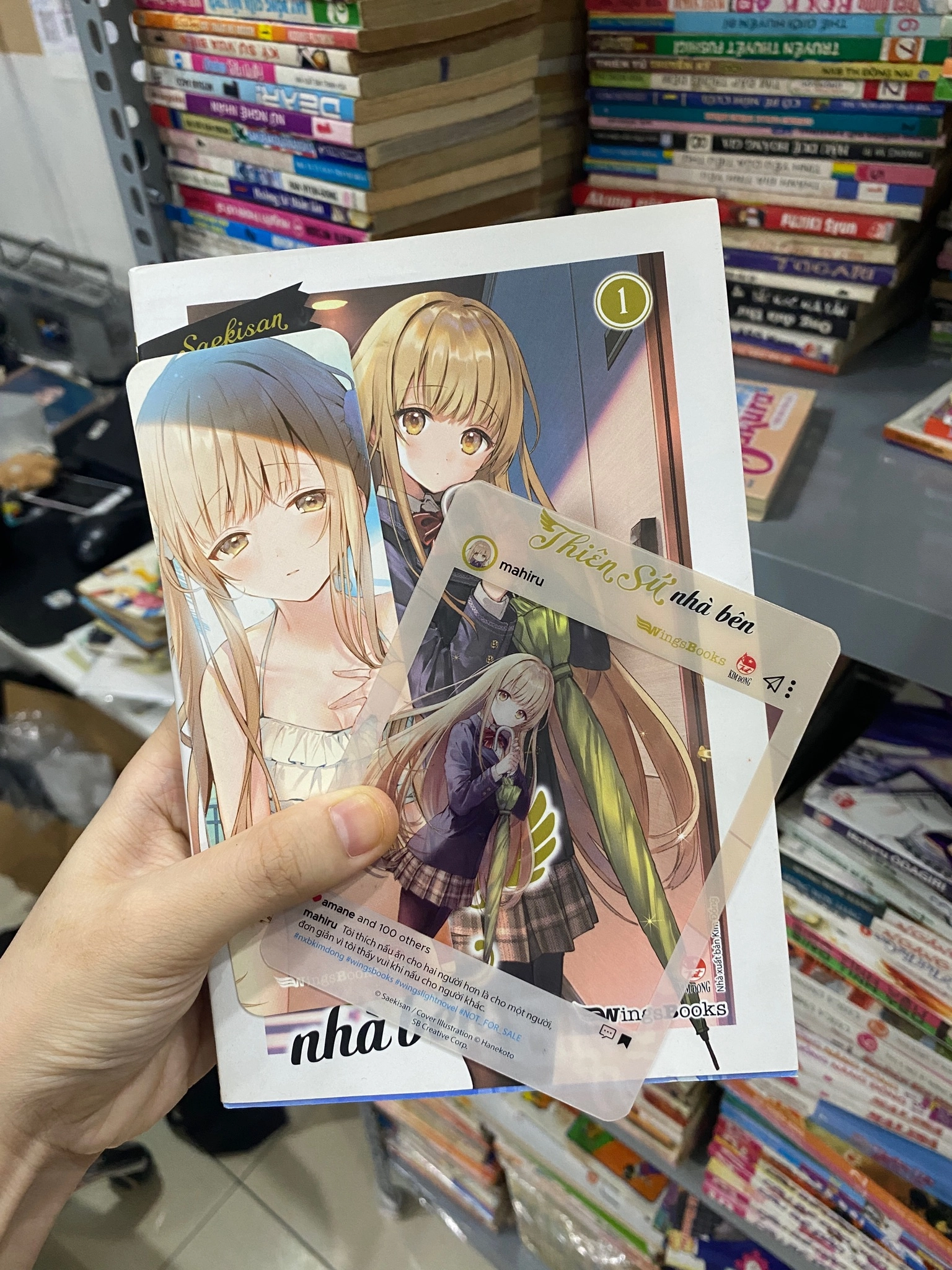 Truyện Thiên Sứ Nhà Bên (tập 1) tặng bookart , card cứng như ảnh by  - Sách Book Cover - Ngọc Hiển Books