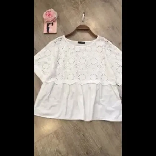 [Siêu Phẩm Nhật] Áo kiểu mori vintage hoa thêu xô thô đục lỗ dáng xoè babydoll Nhật