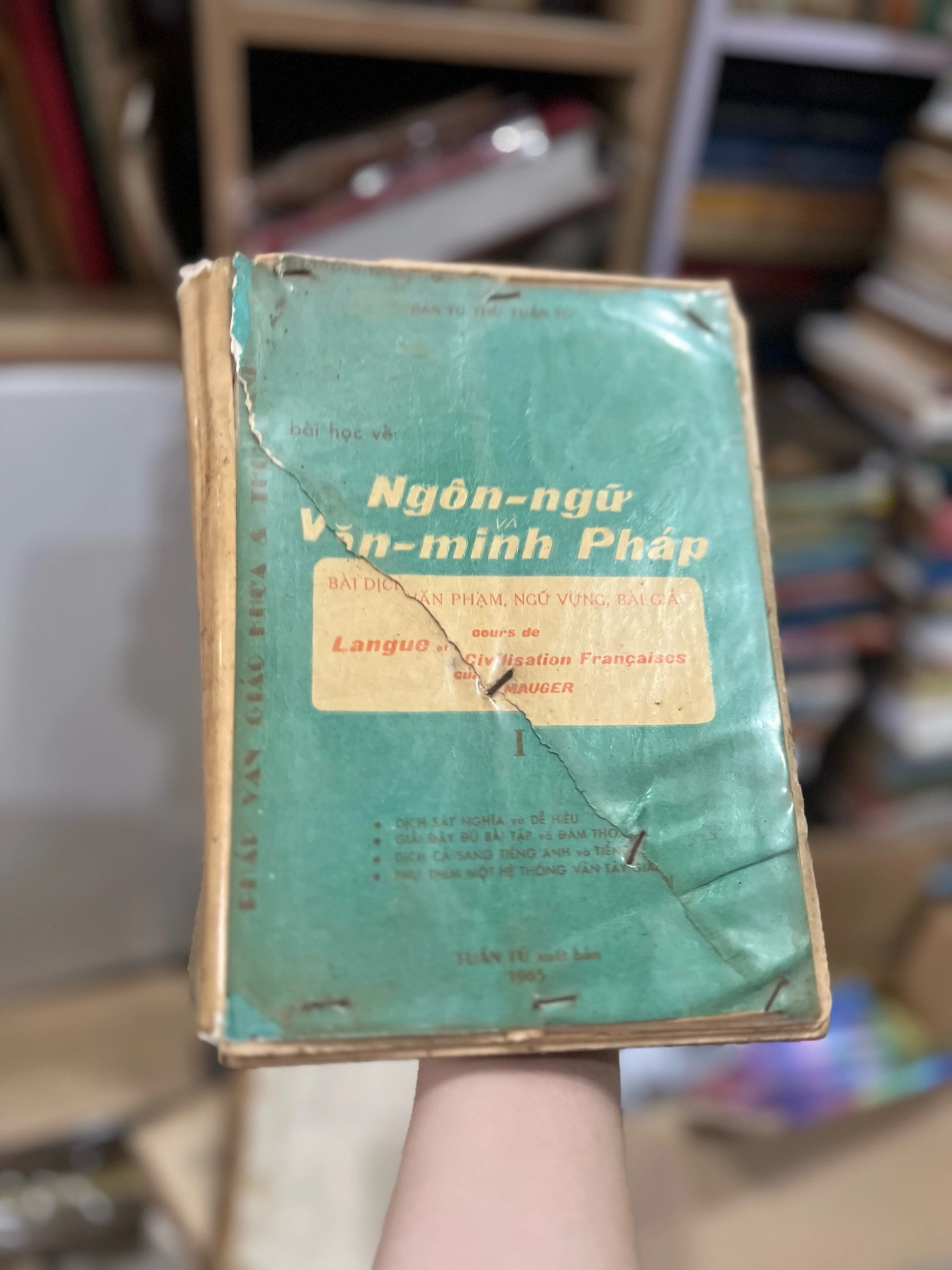 Bài học về Ngôn ngữ Văn Minh Pháp by G. Mauger - Sách Book Cover - Ngọc Hiển Books