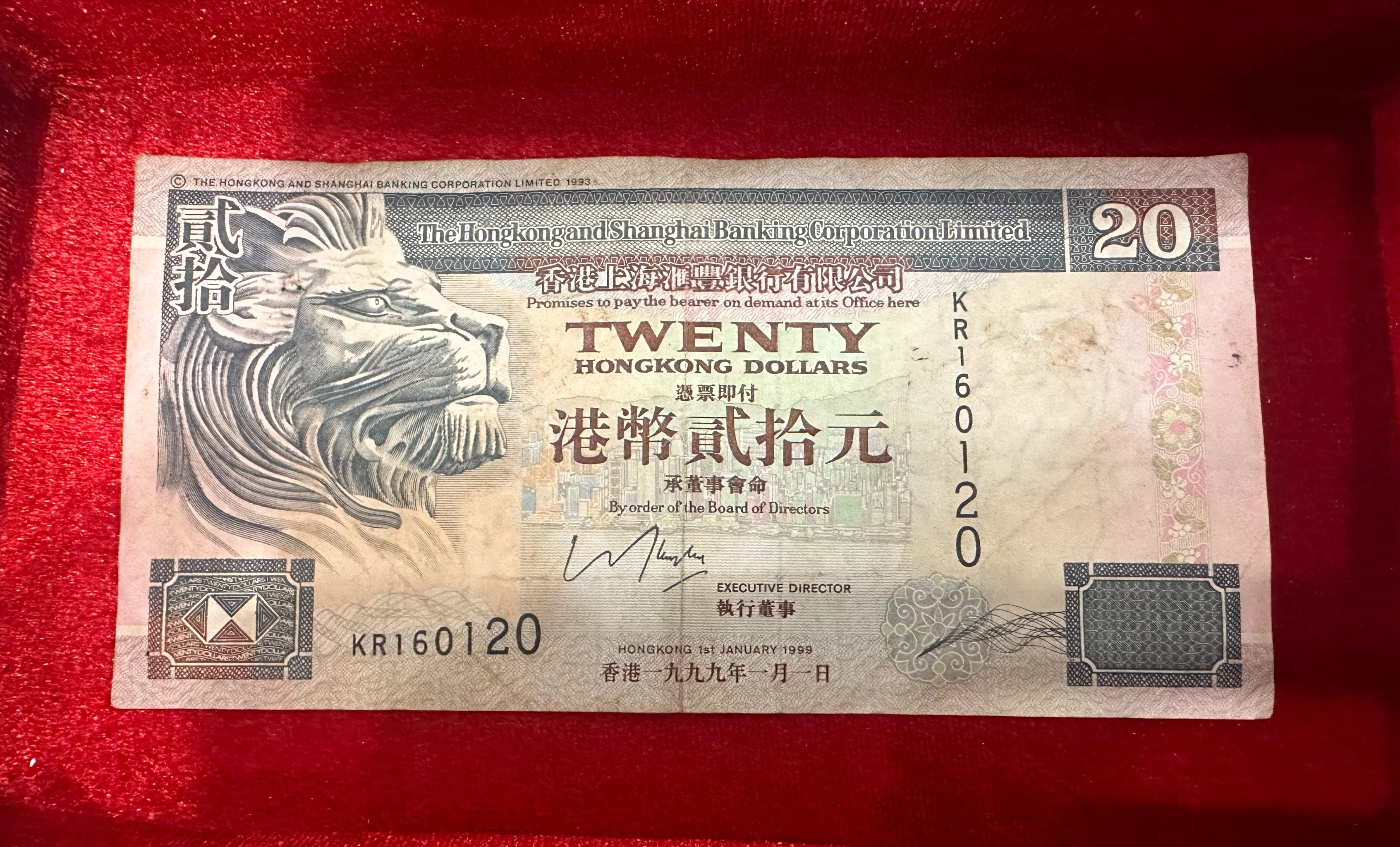 Tờ 20 đô la hong kong năm 1993 sưu tầm xưa by  - Sách Book Cover - Ngọc Hiển Books
