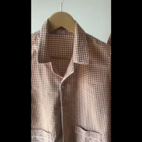 Đồ mặc nhà nữ caro cam size L