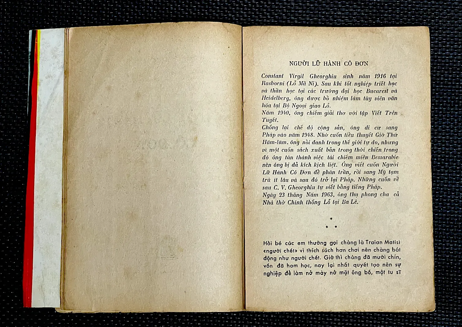 NGƯỜI LỮ HÀNH CÔ ĐƠN ( C.V. GHEORGHIU) 997306