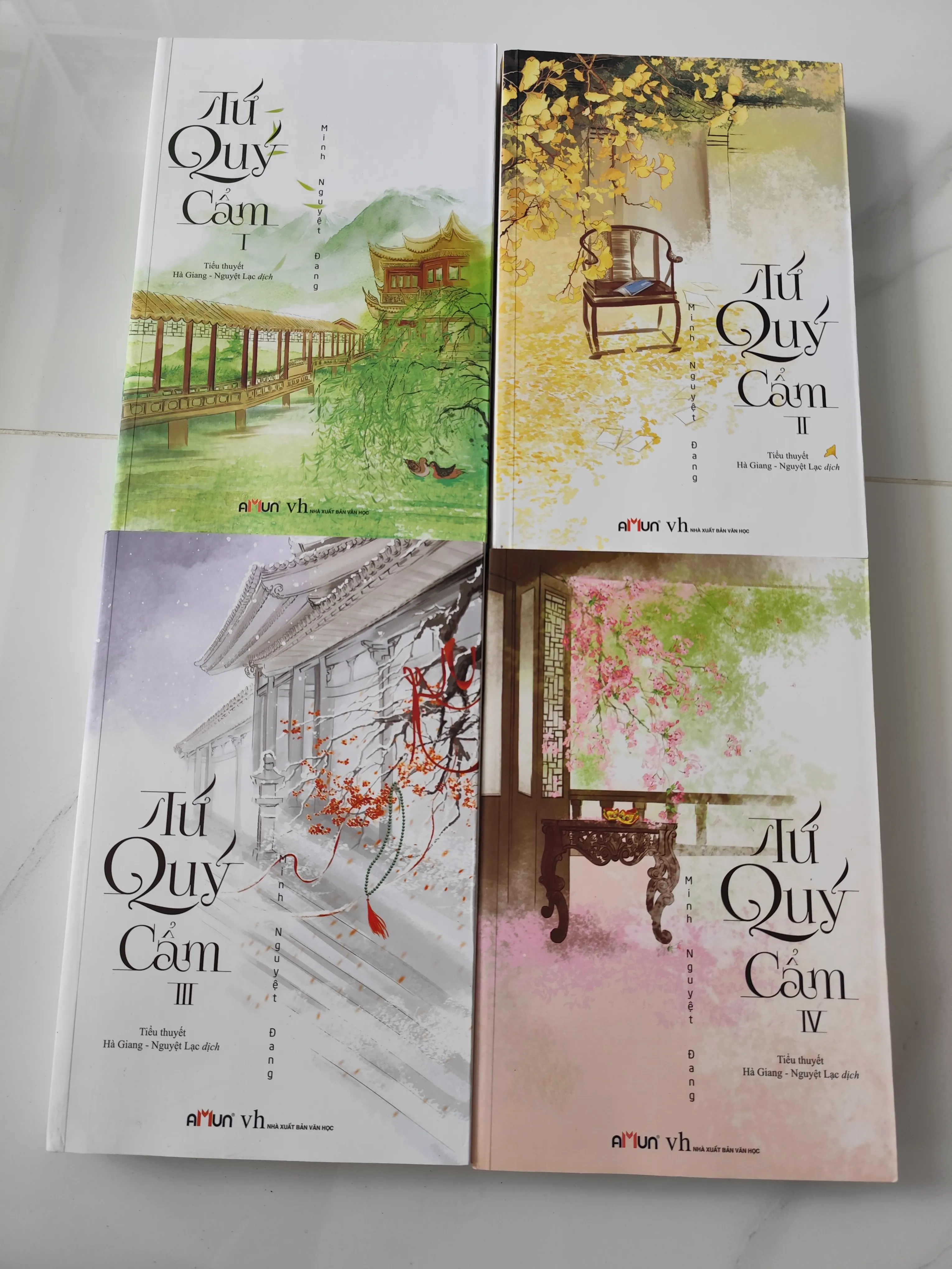 Combo 4 bộ Tứ Quý Cẩm- Tiểu thuyết Hà Giang- Nguyệt Lạc dịch by  - Sách Book Cover - Ngọc Hiển Books