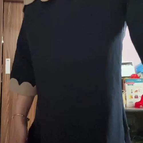 Đầm nữ Xanh phối kem cổ bèo