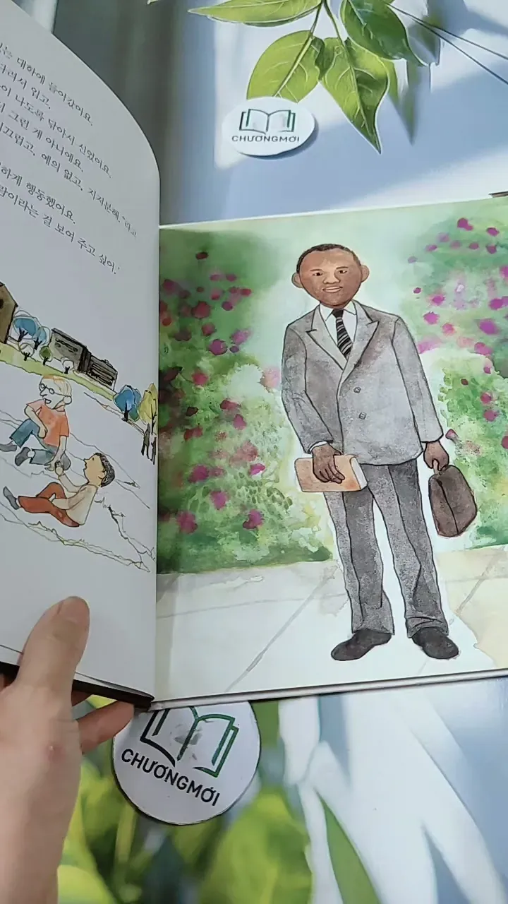 [Tặng nẹp góc] Truyện thiếu nhi Hàn Quốc: Danh nhân 60 -  지인지기 인물 이야기: 마틴 루서 킹 732009