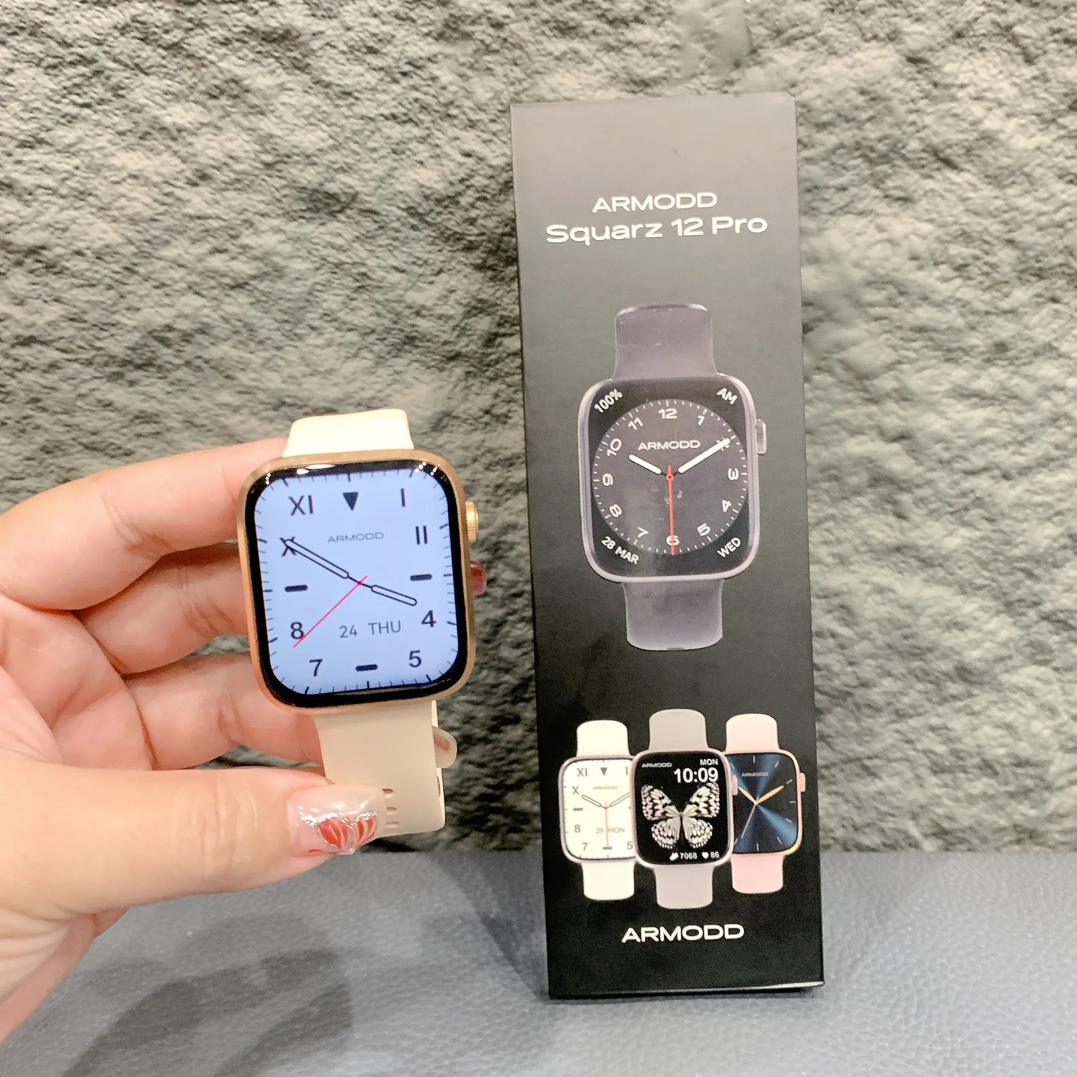 Đồng hồ thông minh ARMODD Squarz 12 Pro, nghe gọi điện thoại, đọc tin nhắn Zalo Facebook 790580