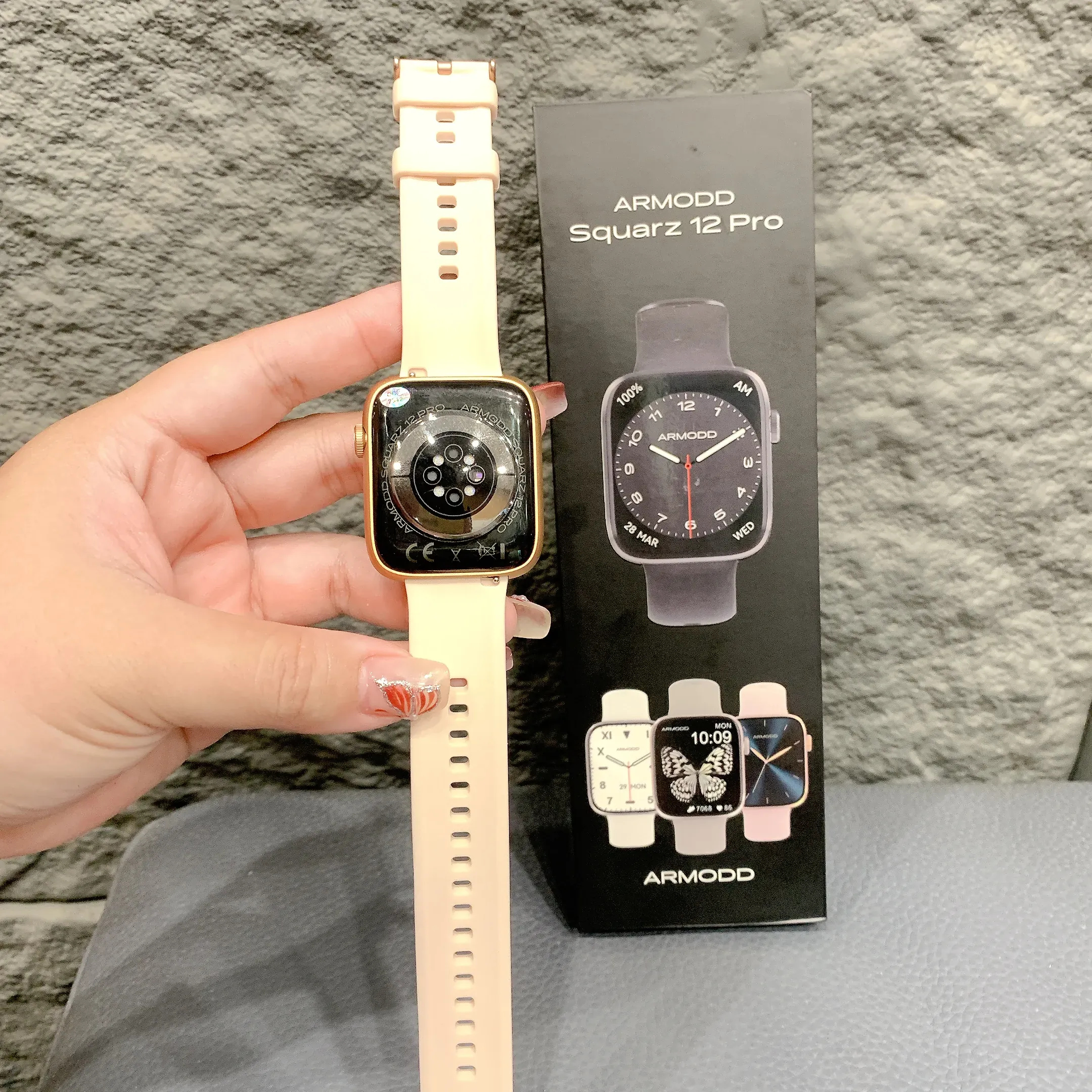 Đồng hồ thông minh ARMODD Squarz 12 Pro, nghe gọi điện thoại, đọc tin nhắn Zalo Facebook 790580