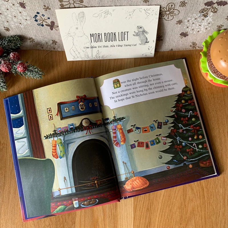 Sách tranh tiếng anh The Night Before Christmas, Used, Bìa cứng, Khổ Nhỏ 463590
