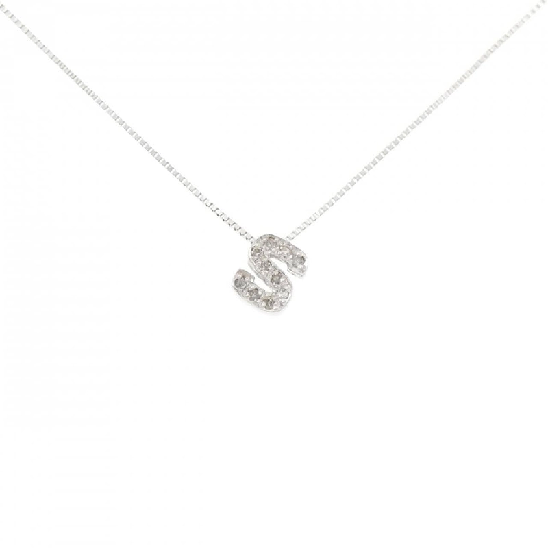 K14WG Chữ cái S Dây chuyền kim cương - Hàng hiệu Chính hãng 859433