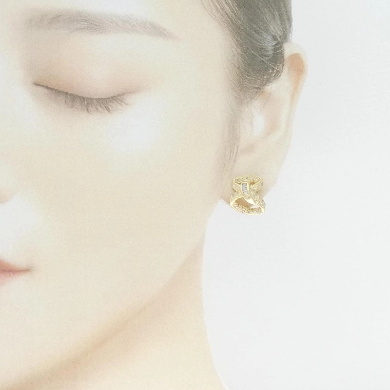 K18YG Bông tai/Khuyên tai kim cương 0.66CT - Hàng hiệu Chính hãng 871877