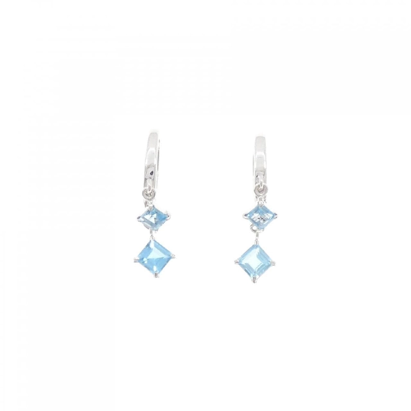 K14WG Blue Topaz Bông Tai - Hàng hiệu Chính hãng 873809