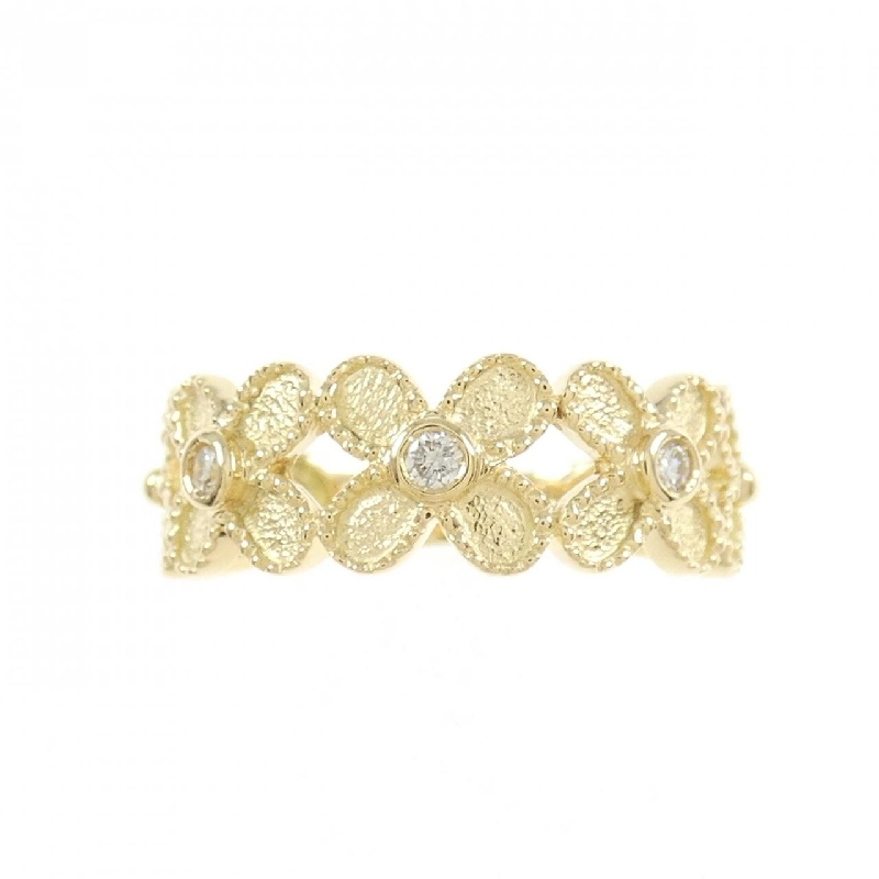 Nhẫn kim cương hoa K18YG 0.06CT 670139