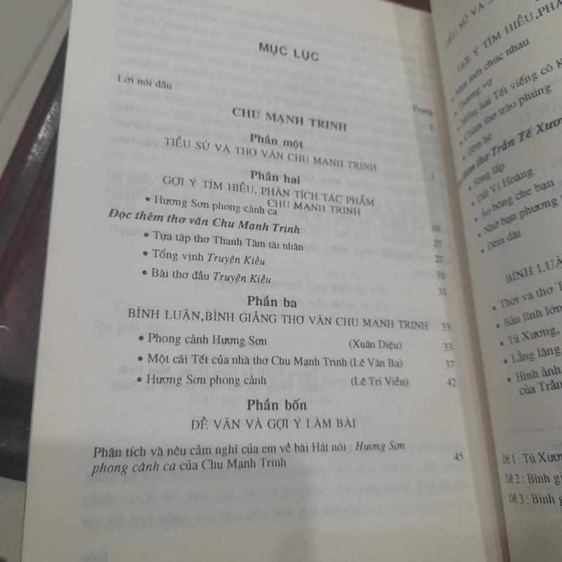 Nhà Văn và Tác phẩm trong nhà trường - CHU MẠNH TRINH, TRẦN TẾ XƯƠNG 275018