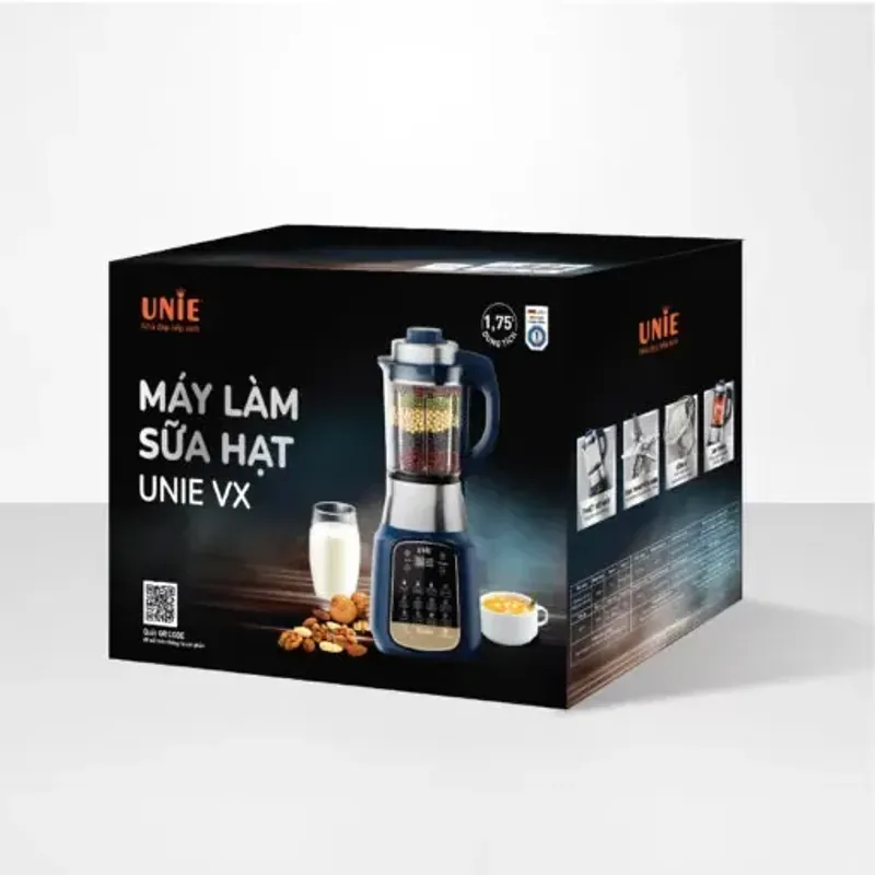 Máy làm sữa hạt UNIE VX dung tích 1.75L, 14 chức năng nấu, chống trào tối đa 574429