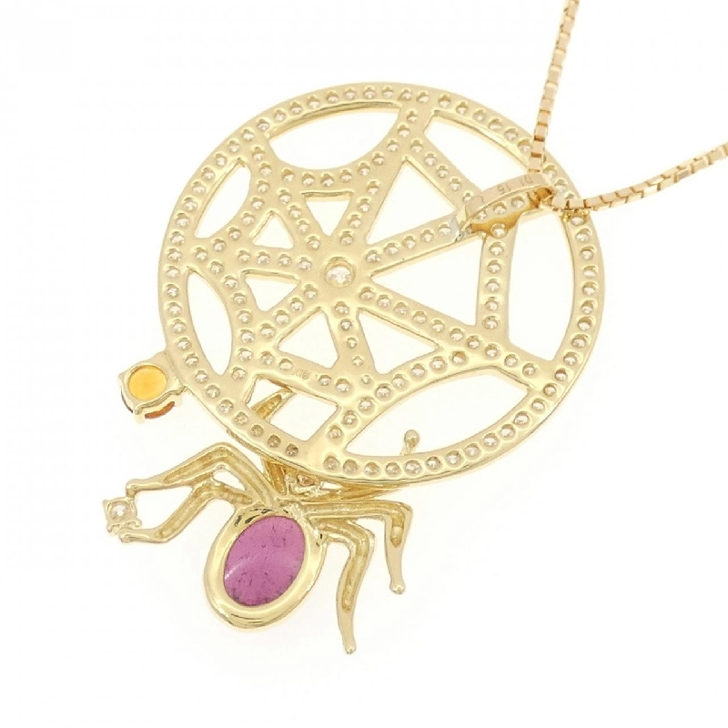K18YG Nhện Đá Màu Dây Chuyền - Hàng hiệu Chính hãng 861844