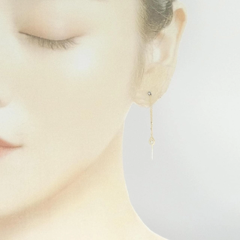 K18YG Bông tai kim cương - Hàng hiệu Chính hãng 875501