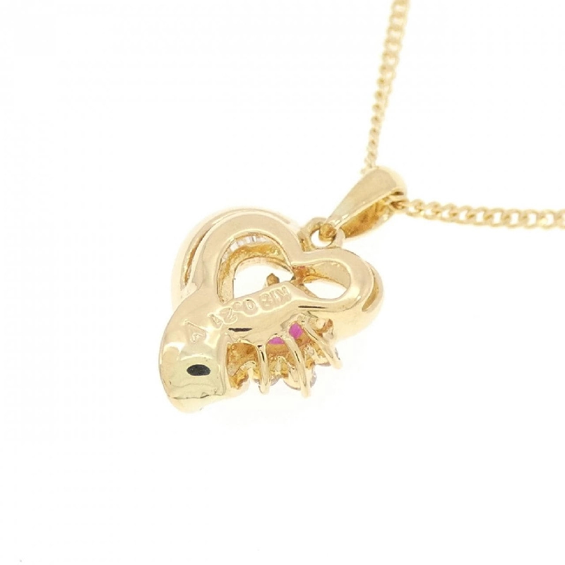 K18YG Dây chuyền Ruby - Hàng hiệu Chính hãng 860430