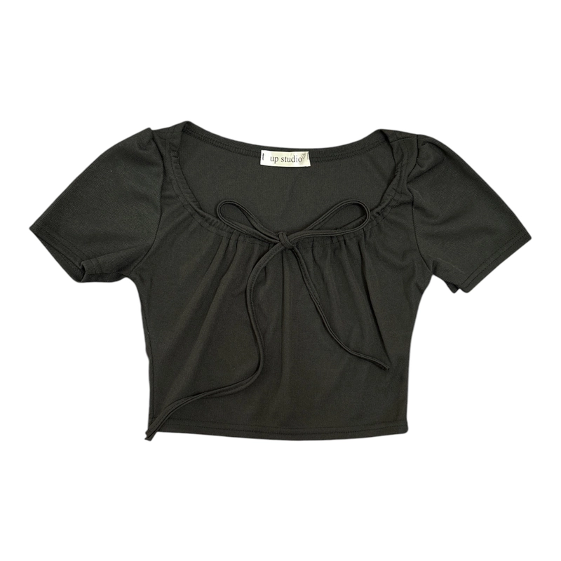 Áo thun ôm cổ vuông Kattie Top dây nơ có thể rút điều chỉnh, màu sắc trẻ trung 442552