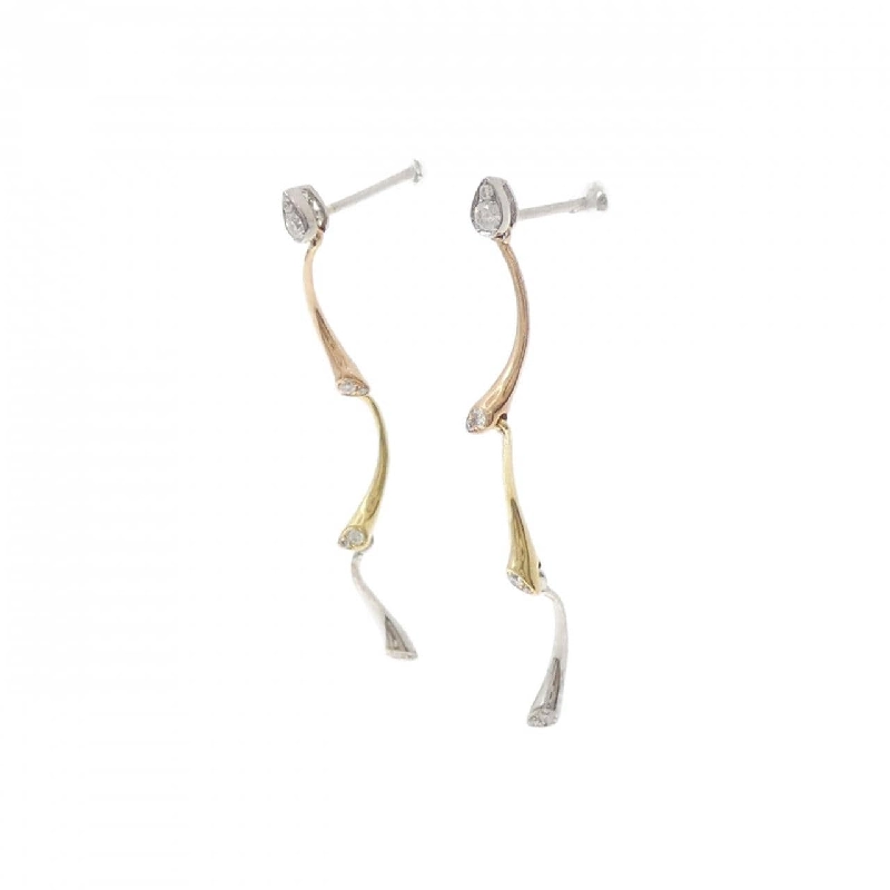 Bông tai kim cương ba màu K18 0.10CT - Hàng hiệu chính hãng 866548