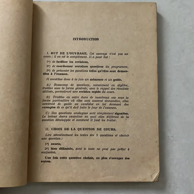 Questions de Cóurse de Mathematiques 561402