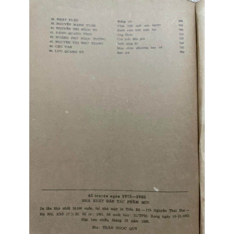 45 Truyện ngắn 1975-1985 Khổ lớn  458283
