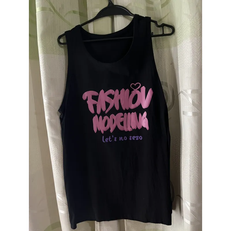 Áo tanktop ( áo ba lỗ form dài ) màu đen  590376