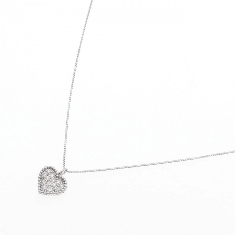 K18WG Dây chuyền kim cương hình trái tim 0.12CT - Hàng hiệu Chính hãng 856454