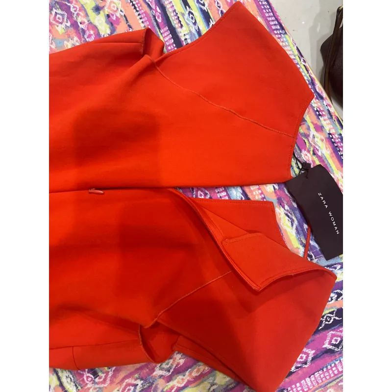 Áo khoác nữ Zara WPOWOMAN causal mỏng màu cam size M 597058