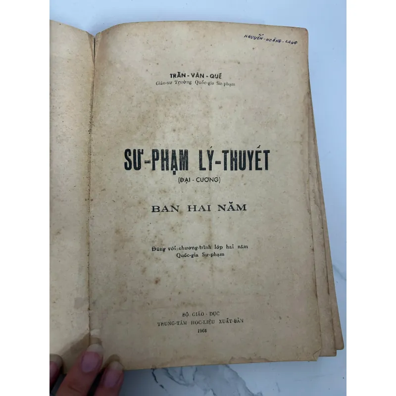 Sư phạm lý thuyết – Trần Văn Quế 718087