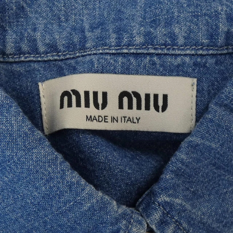 Áo sơ mi chambray MIU MIU GWC104 S232 1294 629621