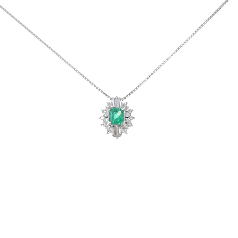 Dây chuyền ngọc lục bảo PT900/PT850 0.33CT - Hàng hiệu Authentic 860817