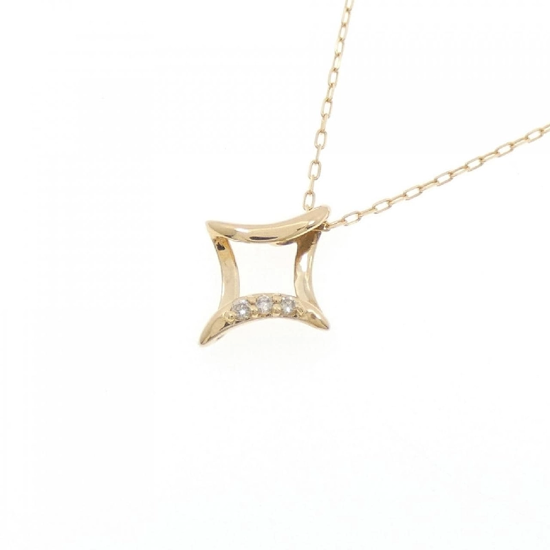 K18YG Dây chuyền kim cương 0.02CT - Hàng hiệu Authentic 858412