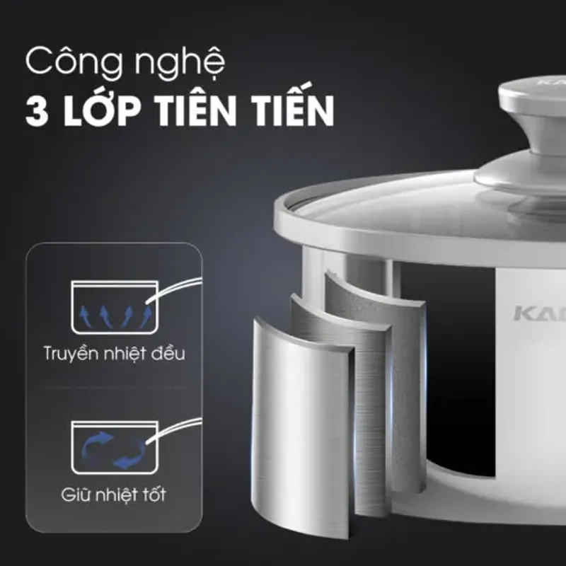 Quánh inox Kalite KSP1601 3 Lớp Cao Cấp 572275