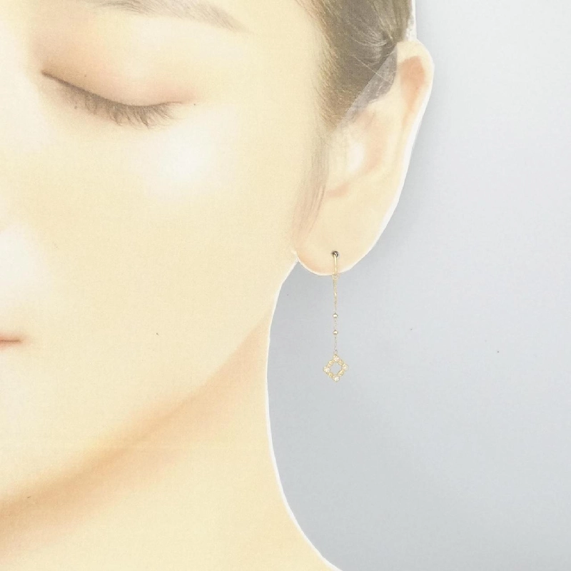 K18YG Bông tai kim cương 0.08CT - Hàng hiệu Authentic 873375