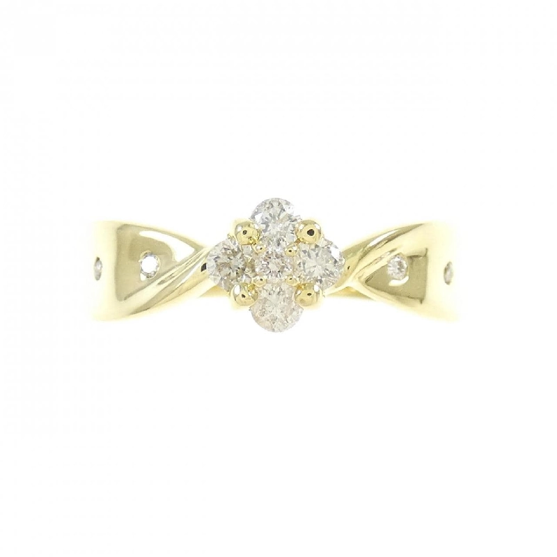 Nhẫn kim cương hoa K18YG 0.20CT 671424