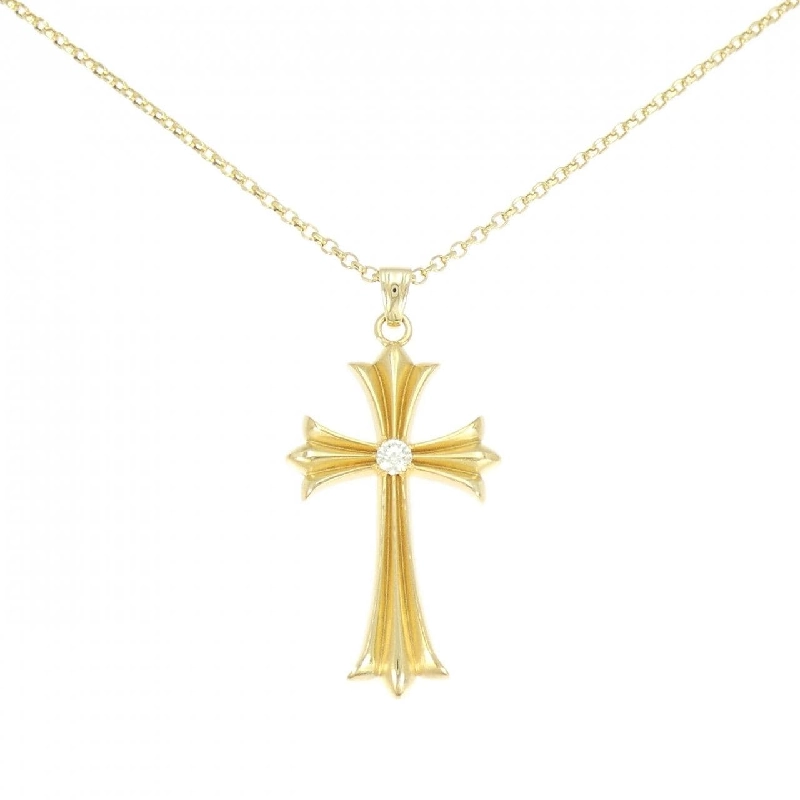 K18YG Dây chuyền kim cương chéo 0.215CT - Hàng hiệu Chính hãng 848819