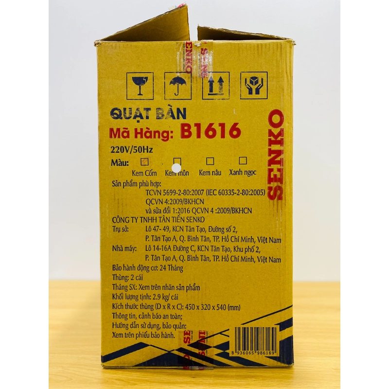 SENKO - Quạt Bàn B1616 (Bảo hành 06/2026) 460424