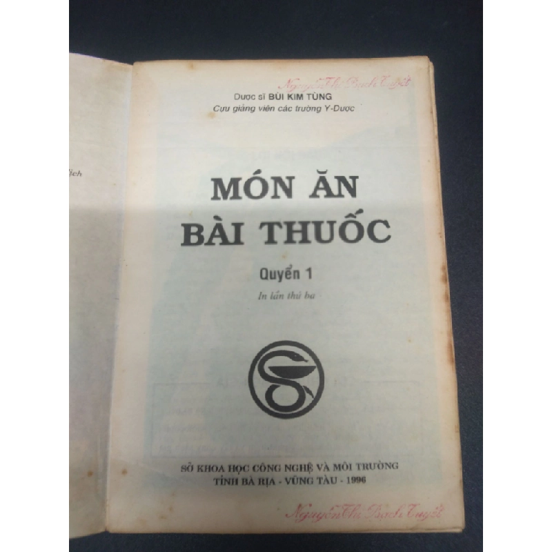 Món ăn bài thuốc quyển I và II Bùi Kim Tùng 1994 mới 60% ố ẩm HCM0106 sức khỏe 493901