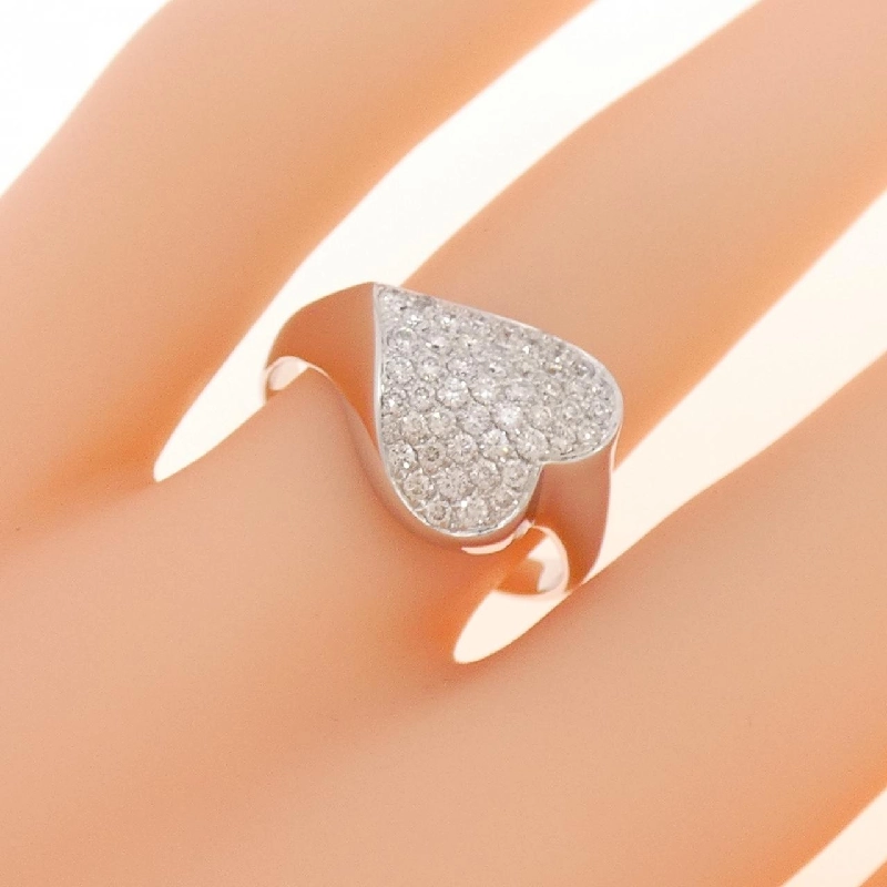 Nhẫn kim cương pavé hình trái tim K18WG 0.44CT 671791